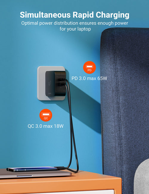 100W USB C 2-Port PD Wall Charger