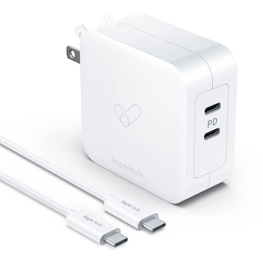 PD PPS USB C 100W 2-Port GaN Wall Charger